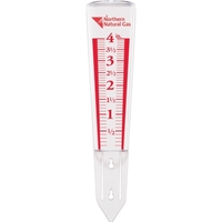 One-color magnifying rain gauge with a tapered tube that allows water... from...