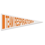 4" x 10" Classic White Felt Pennant - Printed Strip