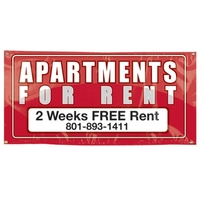 2' x 4' vinyl banner made of durable 13 oz. reinforced... from ASI 66390 LarLu