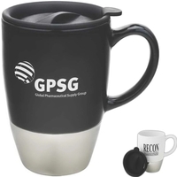 15 oz. Ceramic Mug with Steel Accent.... from ASI 46755 Cosmo Promos