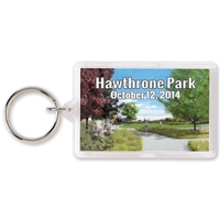1.375" x 2.125" Rectangle Acrylic Key Ring