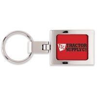 1.125" x 1.5" Rectangle Premium Key Ring