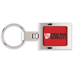 1.125" x 1.5" Rectangle Premium Key Ring