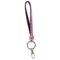 Bling key strap with a charm and flat polished split ring... from ASI 66390...