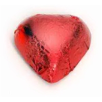 Blank foil wrapped chocolate candy hearts.... from ASI 44900 NC Custom...