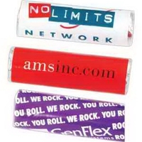 Candy roll of 11 assorted fruit flavored candies with white wrapper.... from...