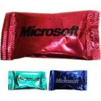 One ounce colored foil pack filled with salted pretzels.... from ASI 44900 NC...