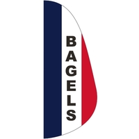 3' x 8' Message Feather Flag - Bagels