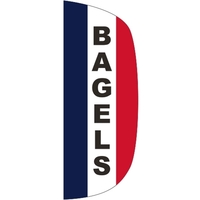 3' x 8' Message Flutter Flag - Bagels
