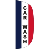 3' x 8' Message Flutter Flag - Carwash