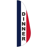 3' x 10' Message Feather Flag - Dinner