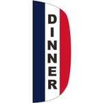 3' x 8' Message Flutter Flag - Dinner