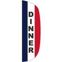 3' x 10' Message Flutter Flag - Dinner