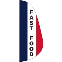 3 x 8' Fast food message feather flag, feather style.... from ASI 80228 Quinn