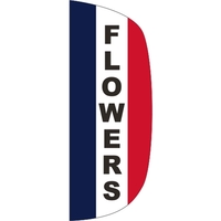 3' x 8' Message Flutter Flag - Flowers