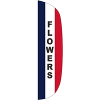 3' x 12' Message Flutter Flag - Flowers