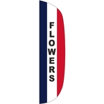 3' x 12' Message Flutter Flag - Flowers