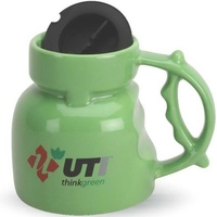 26 oz. ceramic travel mug with special grip handle.... from ASI 40261...