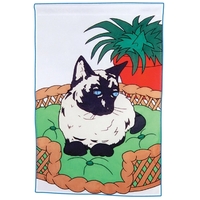 26" x 38" sublimated flag with two-sided Siamese cat design; fits... from ASI...