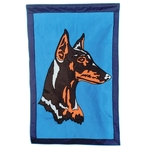 Dog Applique Flags - Doberman Pinscher