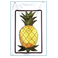 28" x 33" pineapple screen printed stock design flag.... from ASI 31260...