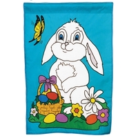 28" x 40" decorative applique flag with Easter Bunny stock design.... from...
