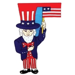 Mr. Independence stock design flag