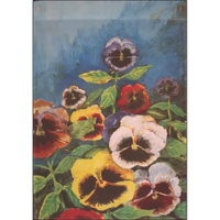 26" x 38" sublimated flag with two-sided pansies design; fits all... from ASI...