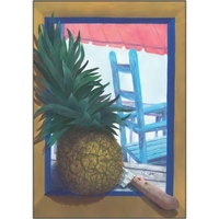 12" x 18" garden size sublimated flag with two-sided pineapple design;......