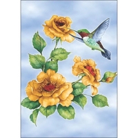 Hummingbird and Rose