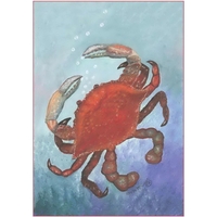 28" x 40" sublimated flag with two-sided crab design; fits all... from ASI...