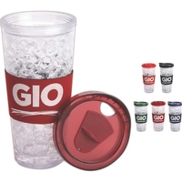 16 oz. acrylic freeze mug with slide open / close lid... from ASI 40261...