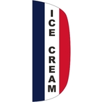 3' x 8' Message Flutter Flag - Ice Cream