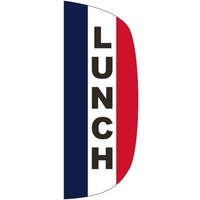 3' x 8' Message Flutter Flag - Lunch