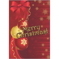 28" x 40" sublimated flag with two-sided ribbons and balls design;... from...