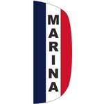 3' x 8' Message Flutter Flag - Marina