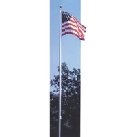 20' aluminum flag pole with gold ball ornament, pulley, cleat, halyard,......