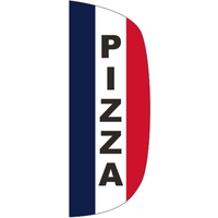 3' x 8' Message Flutter Flag - Pizza