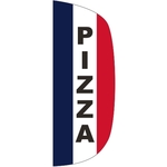 3' x 8' Message Flutter Flag - Pizza