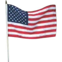 12" x 18" USA stick flag, printed on hemmed, no-bleed, poly... from ASI 31260...