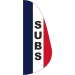 3' x 8' Message Feather Flag - Subs