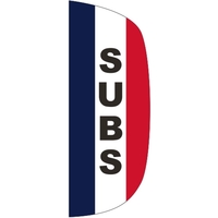 3' x 8' Message Flutter Flag - Subs