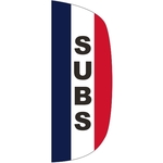 3' x 8' Message Flutter Flag - Subs