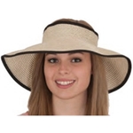 Sewn Braid Toyo Roll Up Sun Visor w/Bow