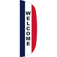 3' x 10' Message Flutter Flag - Welcome