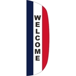 3' x 10' Message Flutter Flag - Welcome