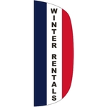 3' x 8' Message Flutter Flag - Winter Rentals