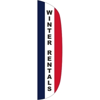 3' x 15' Message Flutter Flag - Winter Rentals