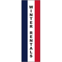 3' x 10' Message Square Flag - Winter Rentals