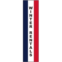 3' x 12' Message Square Flag - Winter Rentals